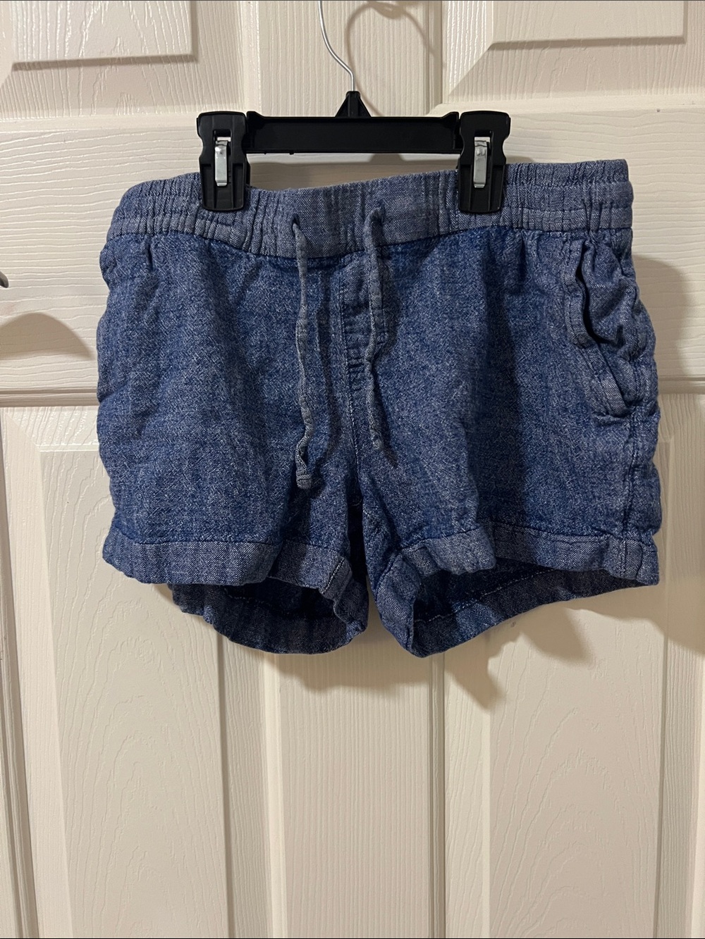Old Navy Blue Chambray Drawstring Shorts